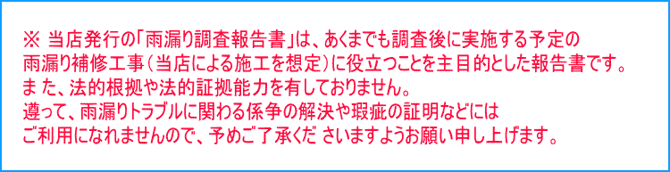 報告書は法的な書面ではありません